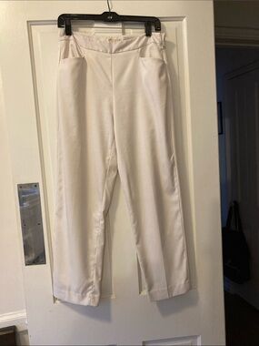 Talbots Cream Straight-Leg Dress Pants